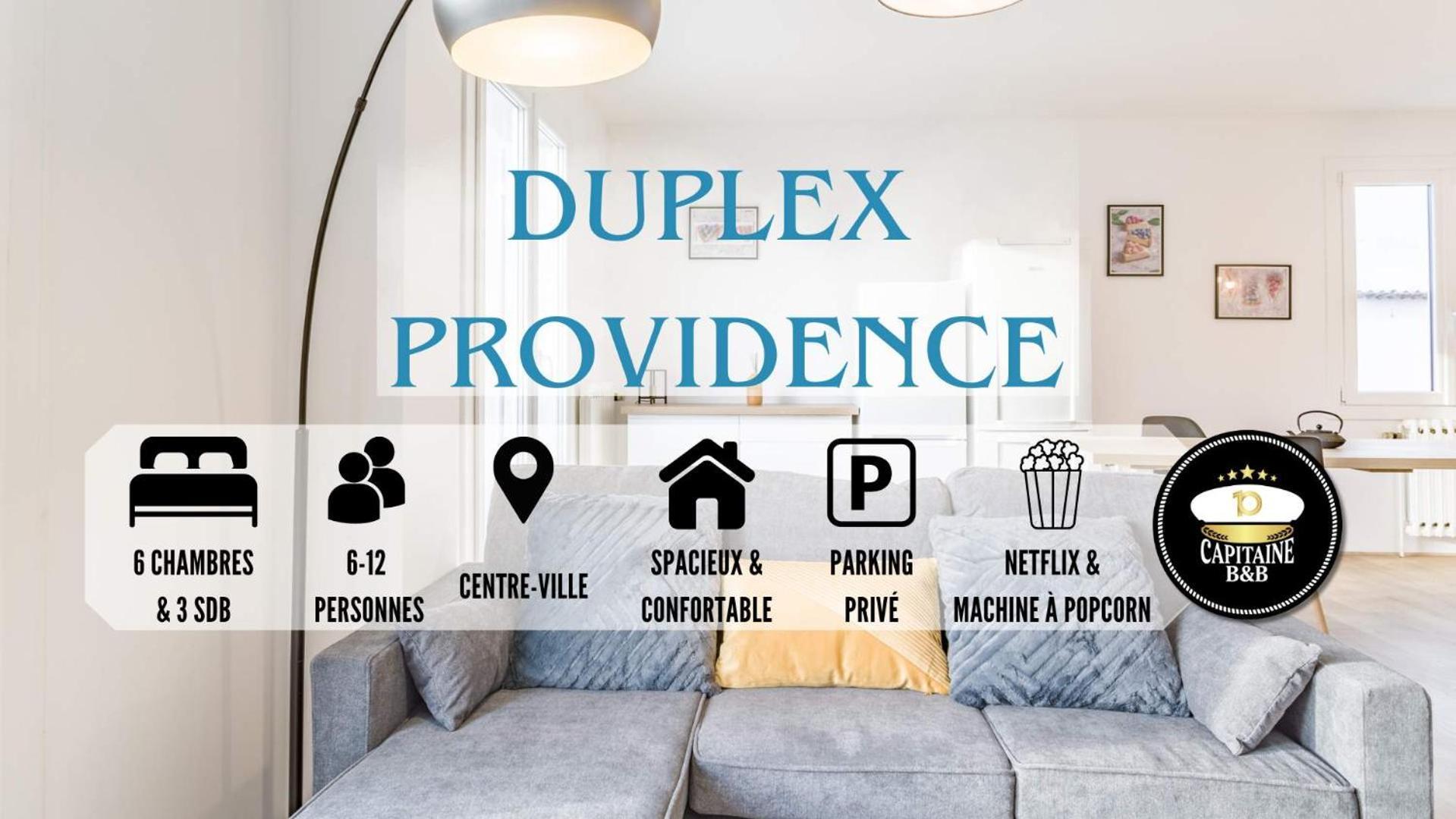 Duplex Providence - Ideal Groupe - Confort - Parking Prive Troyes Luaran gambar