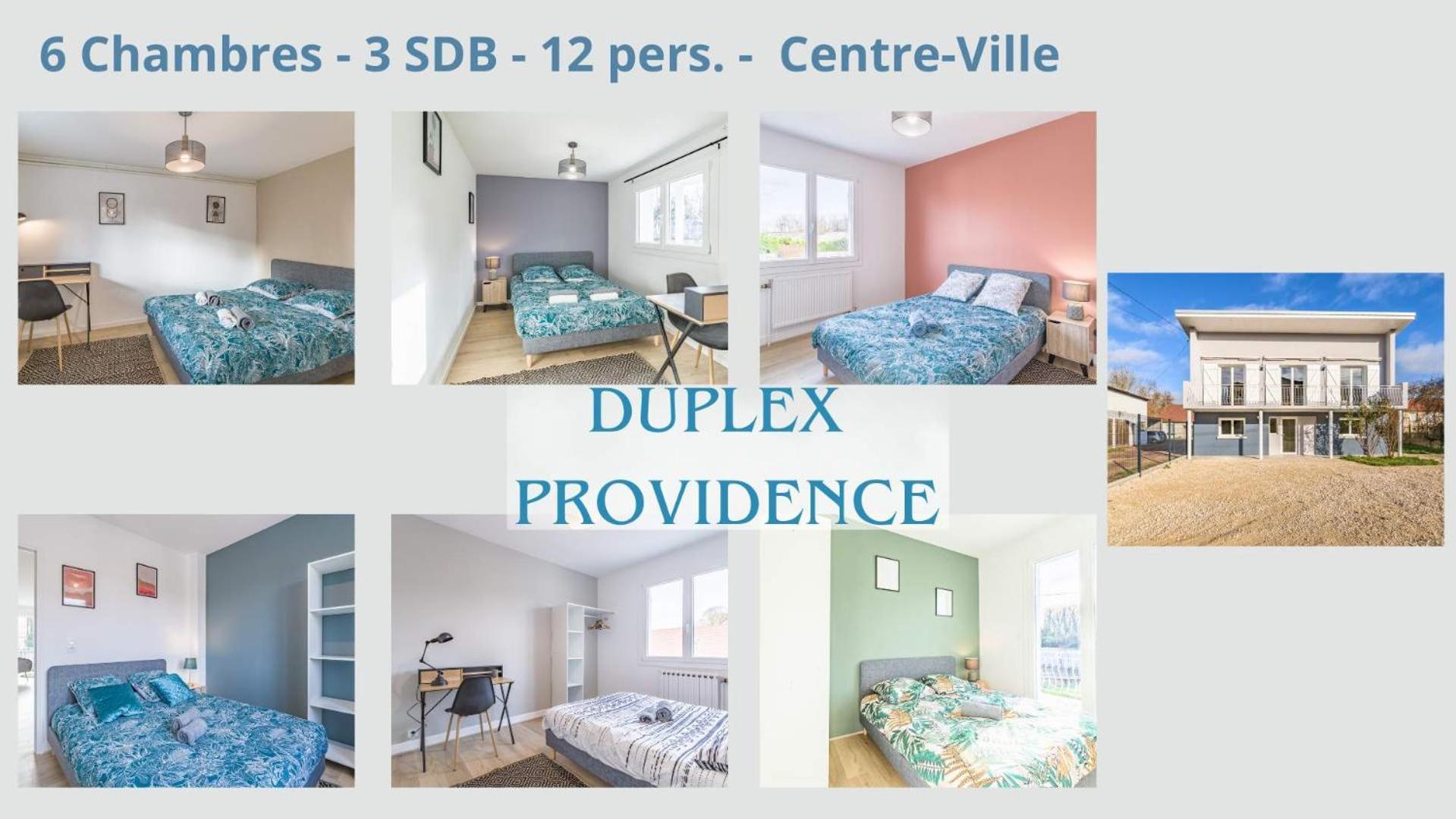 Duplex Providence - Ideal Groupe - Confort - Parking Prive Troyes Luaran gambar